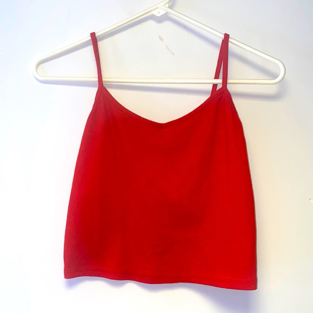 Red crop top